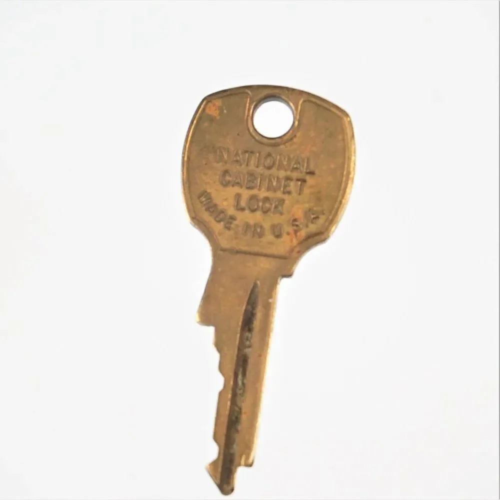 National Cabinet Lock 4491P0 Replacement KEY ONLY BRASS  Made In USA 2 inch